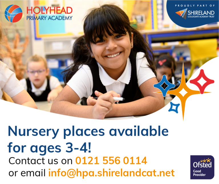 Nursery Places Available! - Holyhead Primary Academy